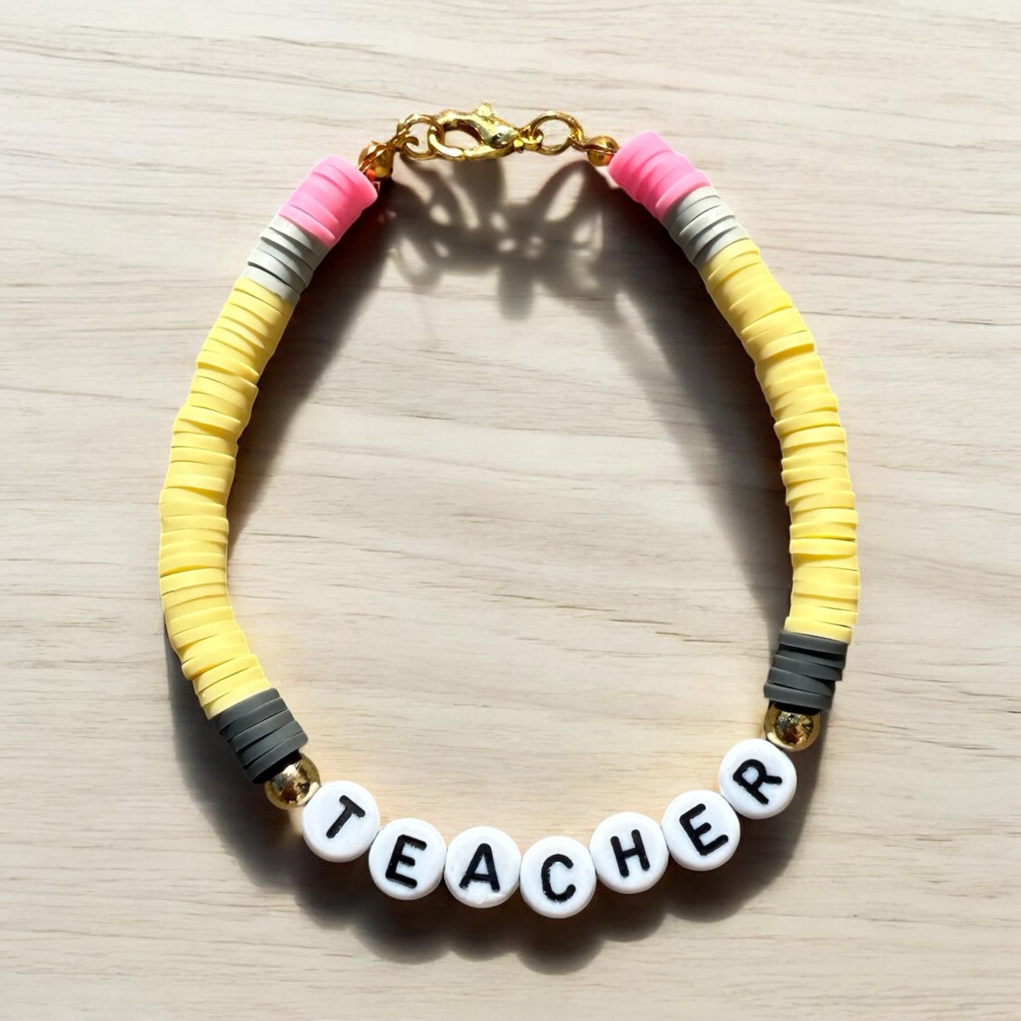 ‘Teacher’ Beaded Bracelet