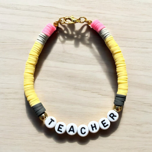 ‘Teacher’ Beaded Bracelet